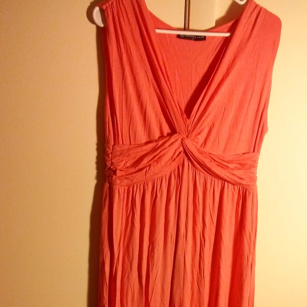 Fashion to Figure Sz 1X Coral MAXI Dress